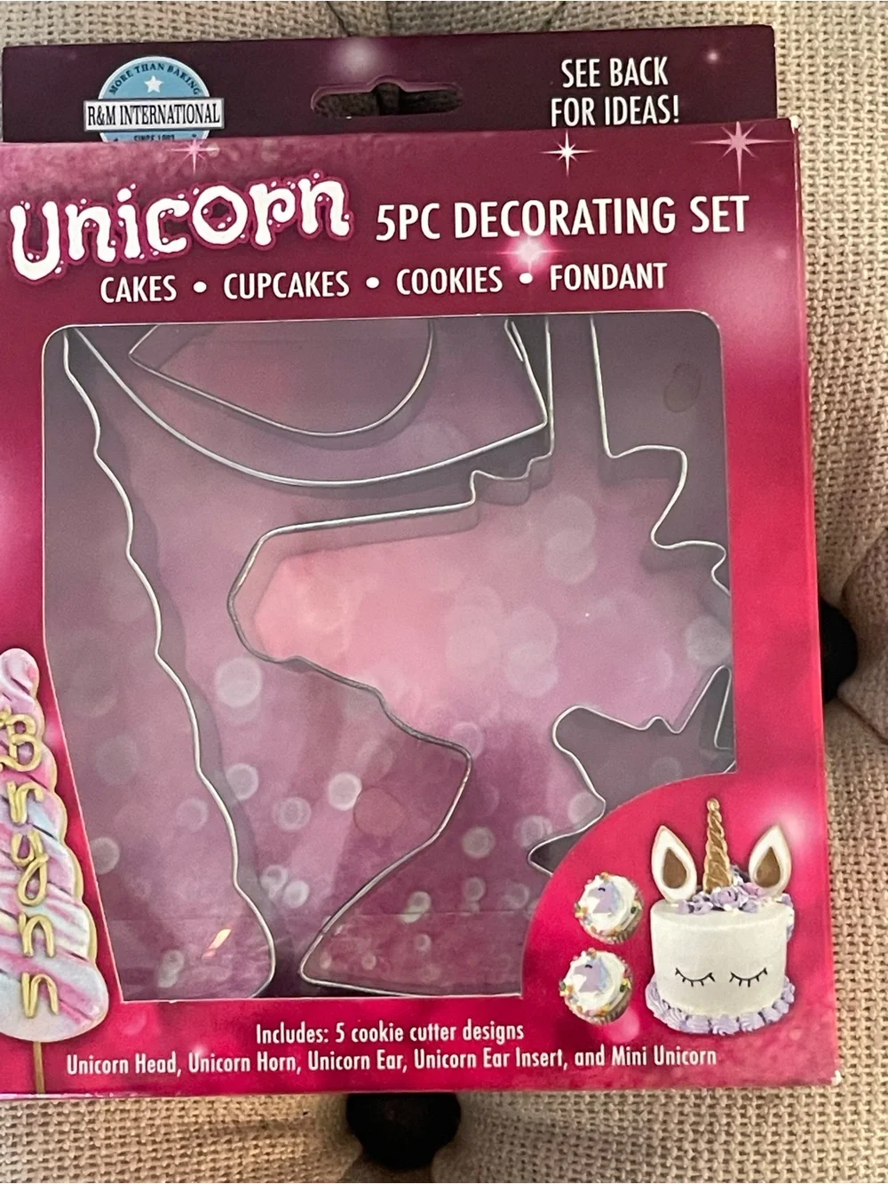 Unicorn Cake Topper Unicorn Rainbow Straws & Unicorn Cookie Cutters